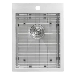 Ruvati 15 x 20" Drop-in Topmount 16 Gauge Stainless Steel Single Bowl Bar Prep Sink