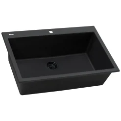 Ruvati 30 x 20" epiGranite Dual-Mount Granite Composite Single Bowl Kitchen Sink