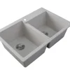 Ruvati 33 x 22" epiGranite Dual-Mount Granite Composite Double Bowl Kitchen Sink