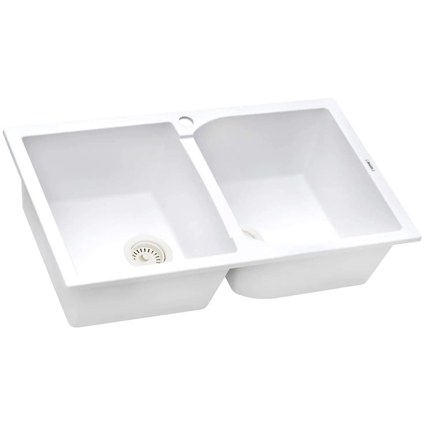 Ruvati 34 x 20" epiGranite Dual-Mount Granite Composite Double Bowl Kitchen Sink