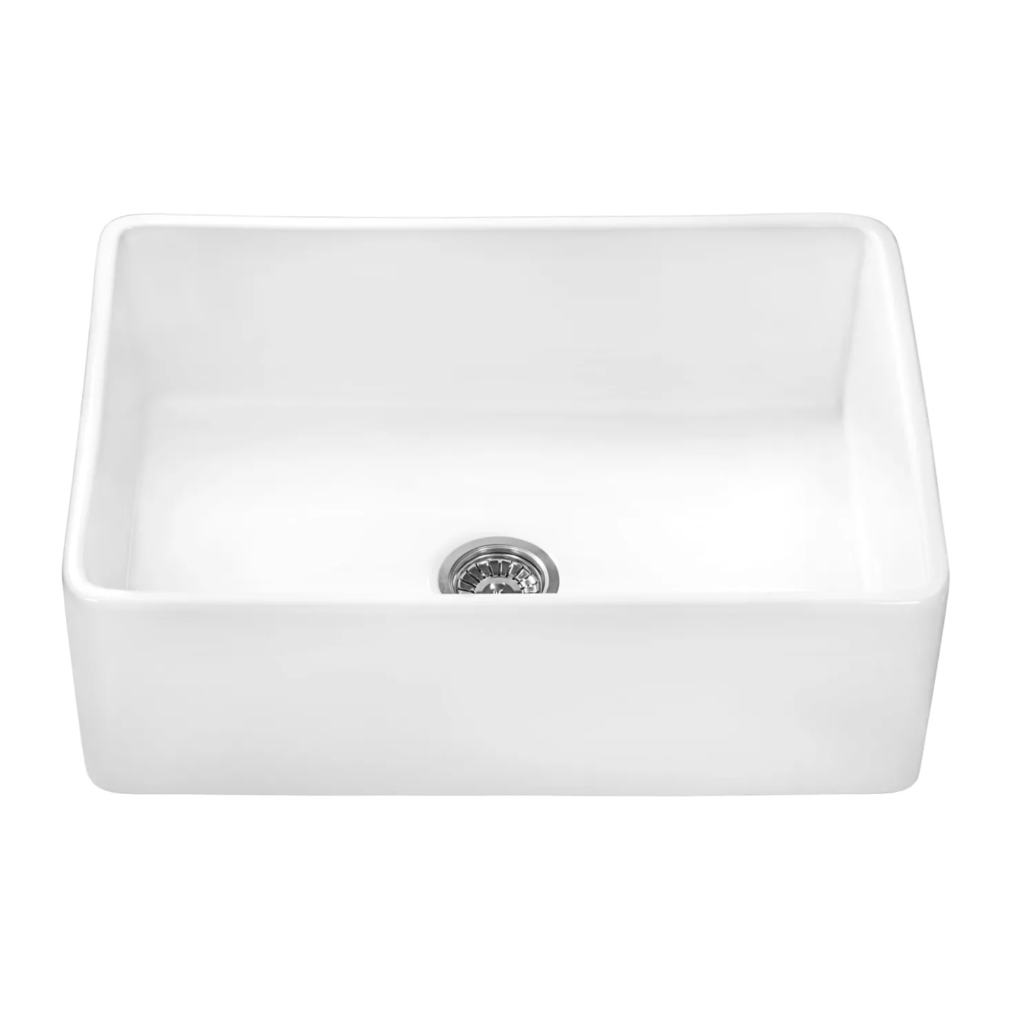 Ruvati 33 x 20" Fireclay Reversible Farmhouse Apron-Front Kitchen Sink Single Bowl