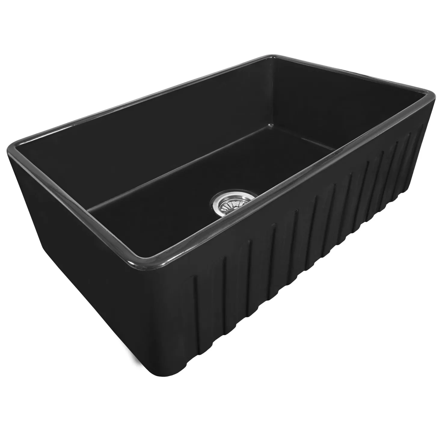 Ruvati 33 x 20" Fireclay Reversible Farmhouse Apron-Front Kitchen Sink Single Bowl