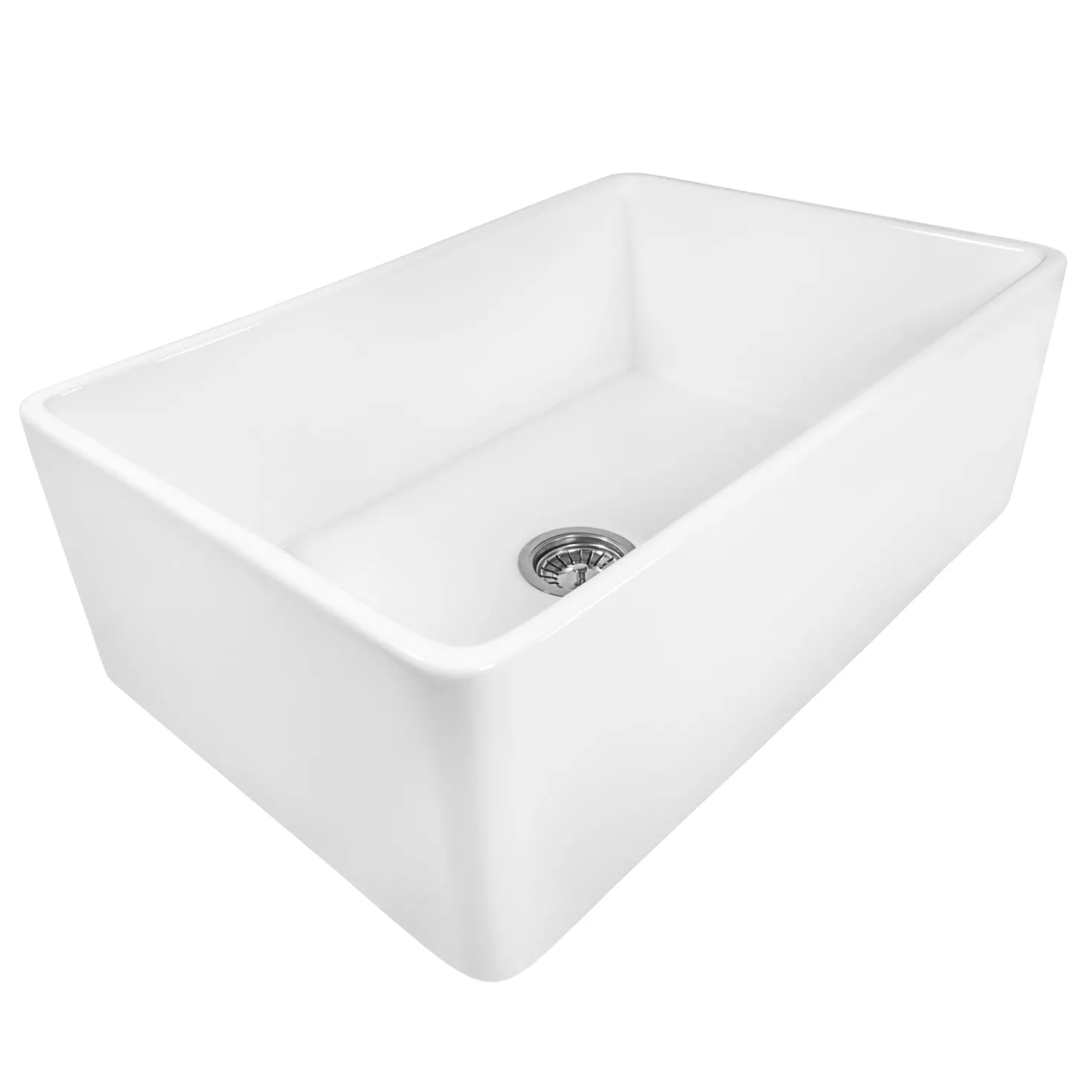 Ruvati 33 x 20" Fireclay Reversible Farmhouse Apron-Front Kitchen Sink Single Bowl