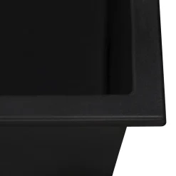 Ruvati 17" x 17" Granite Composite Undermount Single Bowl Prep Sink | Midnight Black