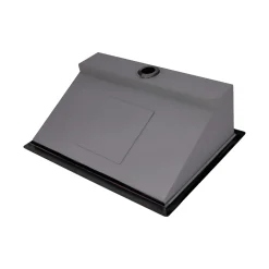 Ruvati 20 x 14" Gunmetal Stainless Steel Undermount Ramp Bathroom Sink