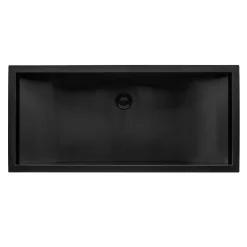 Ruvati 34 x 14" Gunmetal Stainless Steel Undermount Rectangular Bathroom Sink