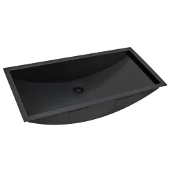 Ruvati 34 x 14" Gunmetal Stainless Steel Undermount Rectangular Bathroom Sink