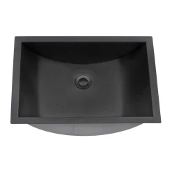 Ruvati 16 x 13" Gunmetal Undermount Bathroom Sink Stainless Steel
