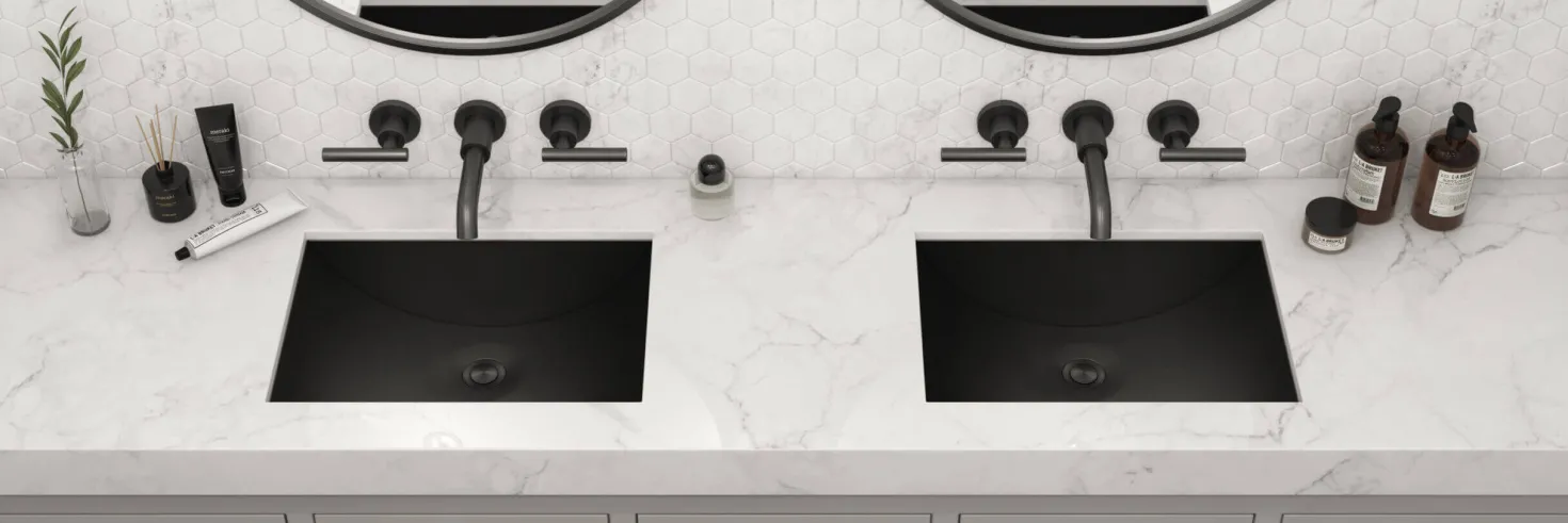 Ruvati 16 x 13" Gunmetal Undermount Bathroom Sink Stainless Steel