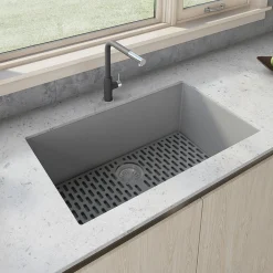 Ruvati 30 x 18 inch Granite Composite Undermount Single Bowl Kitchen Sink RVG2030