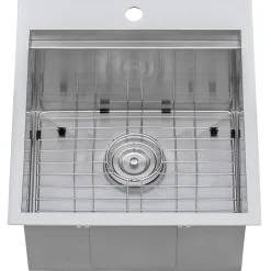 Ruvati 21" x 20" Marine Grade T-316 Stainless Outdoor Topmount Workstation Sink