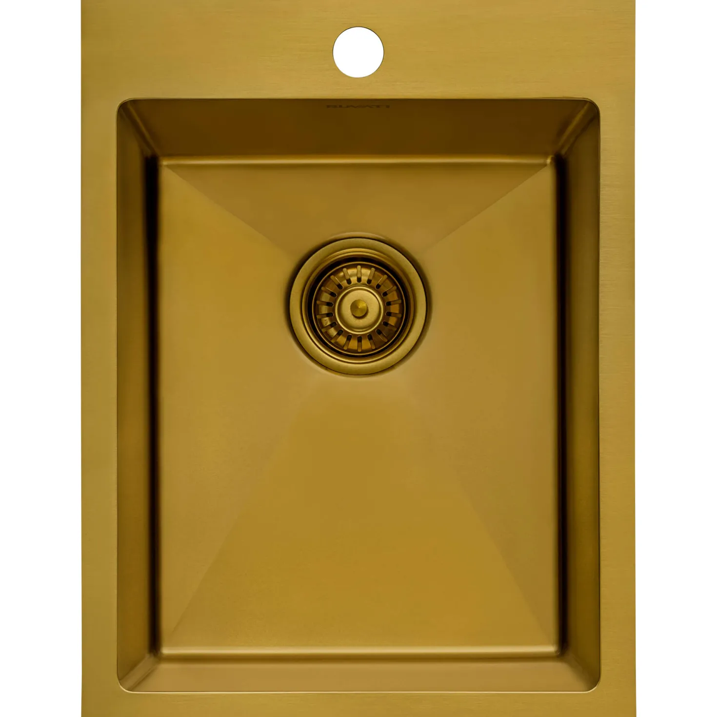 Ruvati 15" x 20" Matte Gold Stainless Steel Topmount Bar Prep Sink