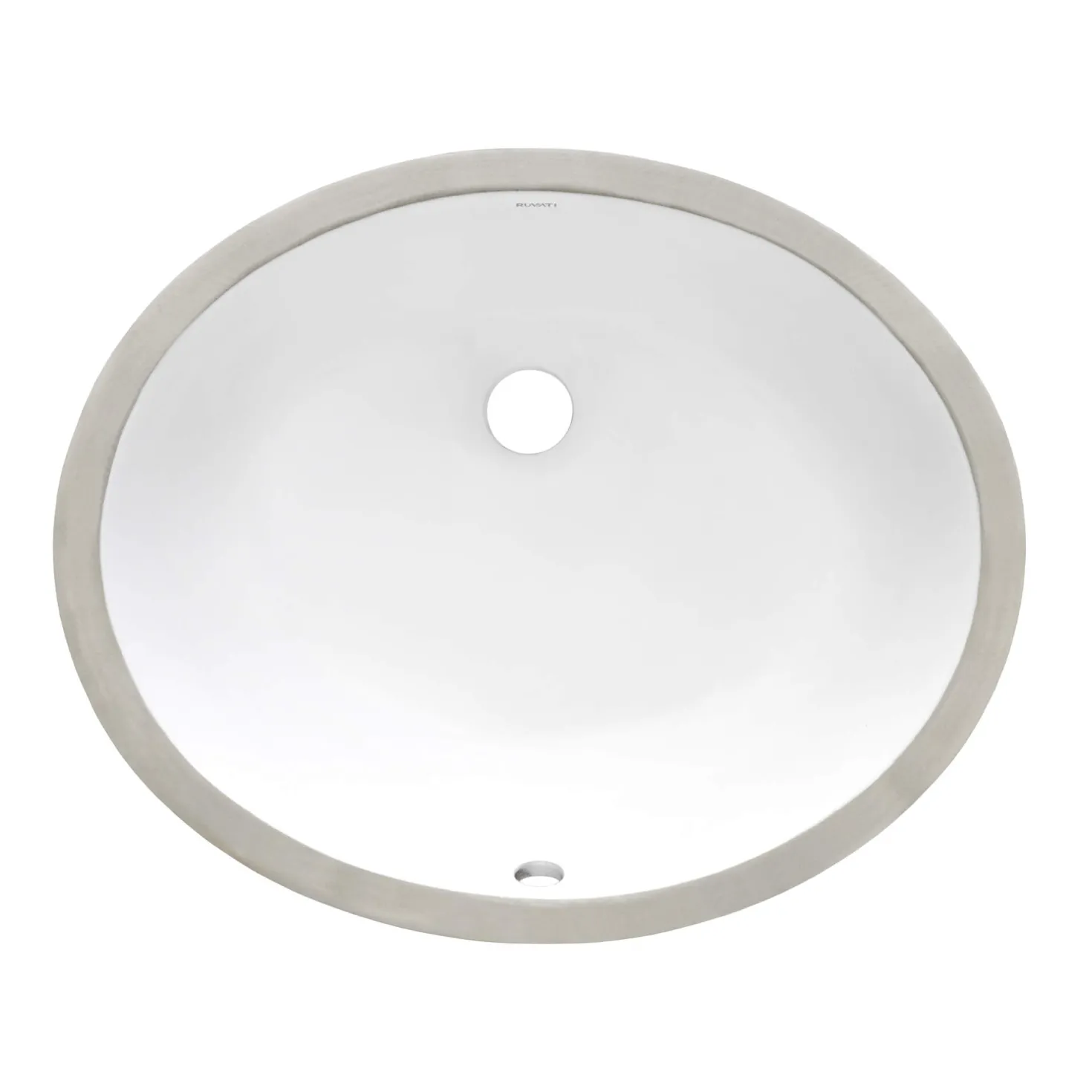 Ruvati 17" x 14" Oval Undermount Bathroom Sink in White