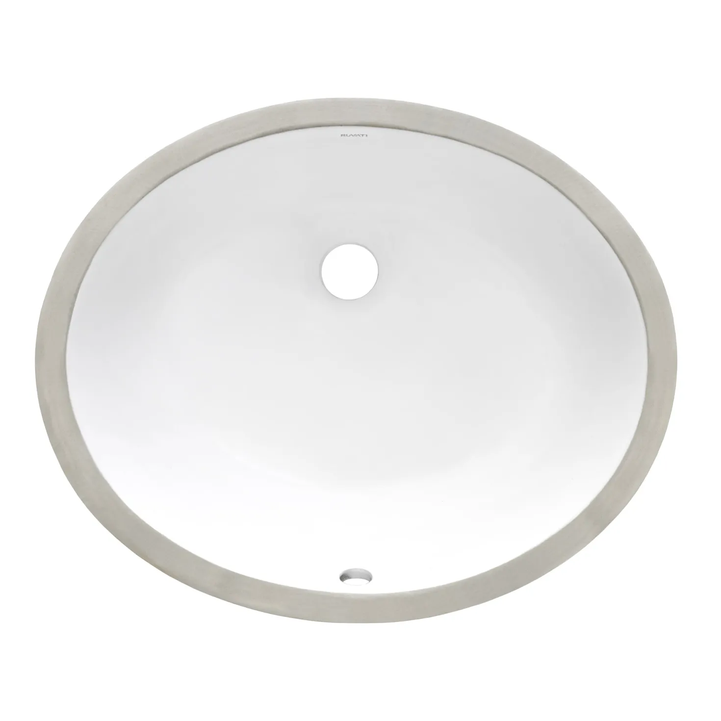Ruvati 17" x 14" Oval Undermount Bathroom Sink in White