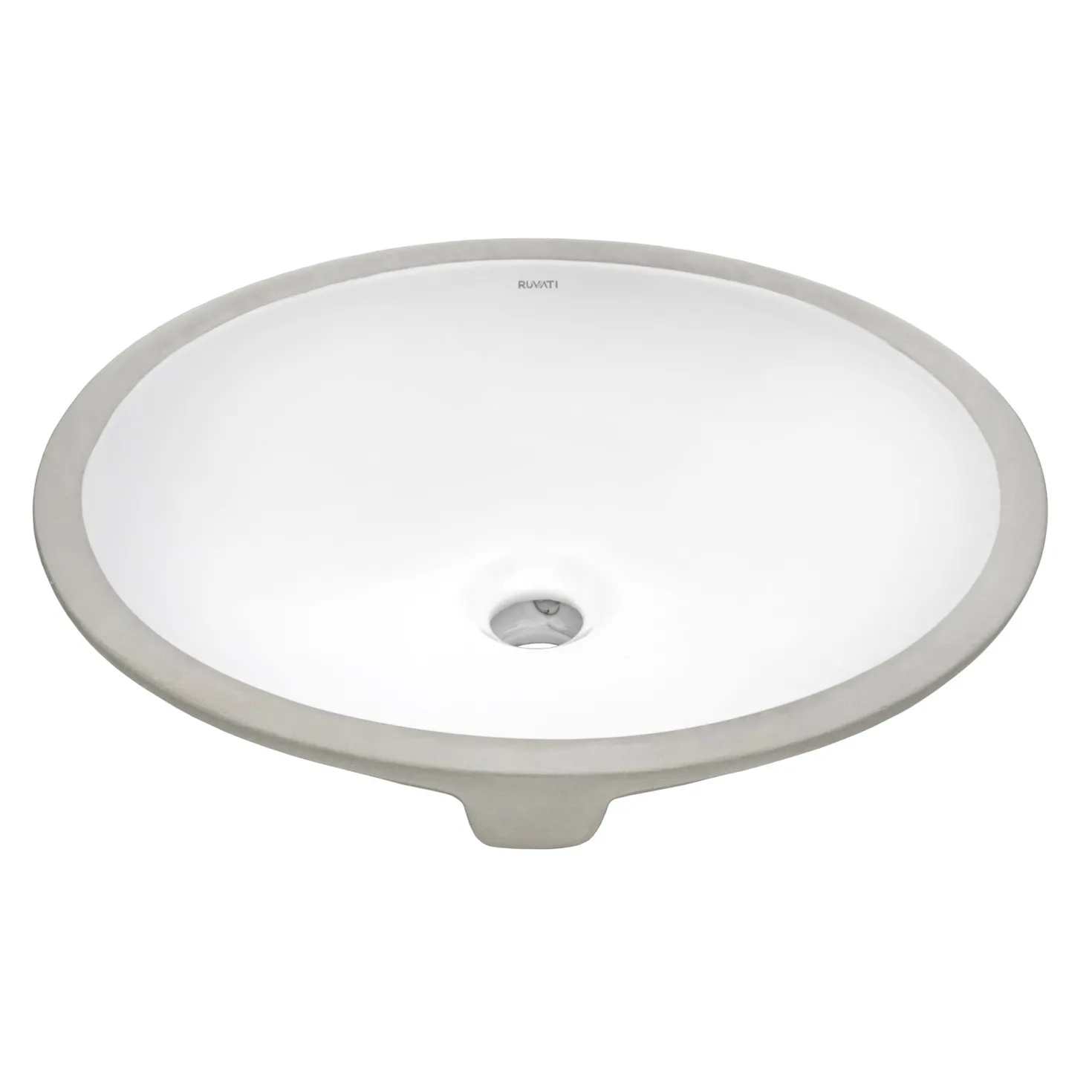 Ruvati 17" x 14" Oval Undermount Bathroom Sink in White