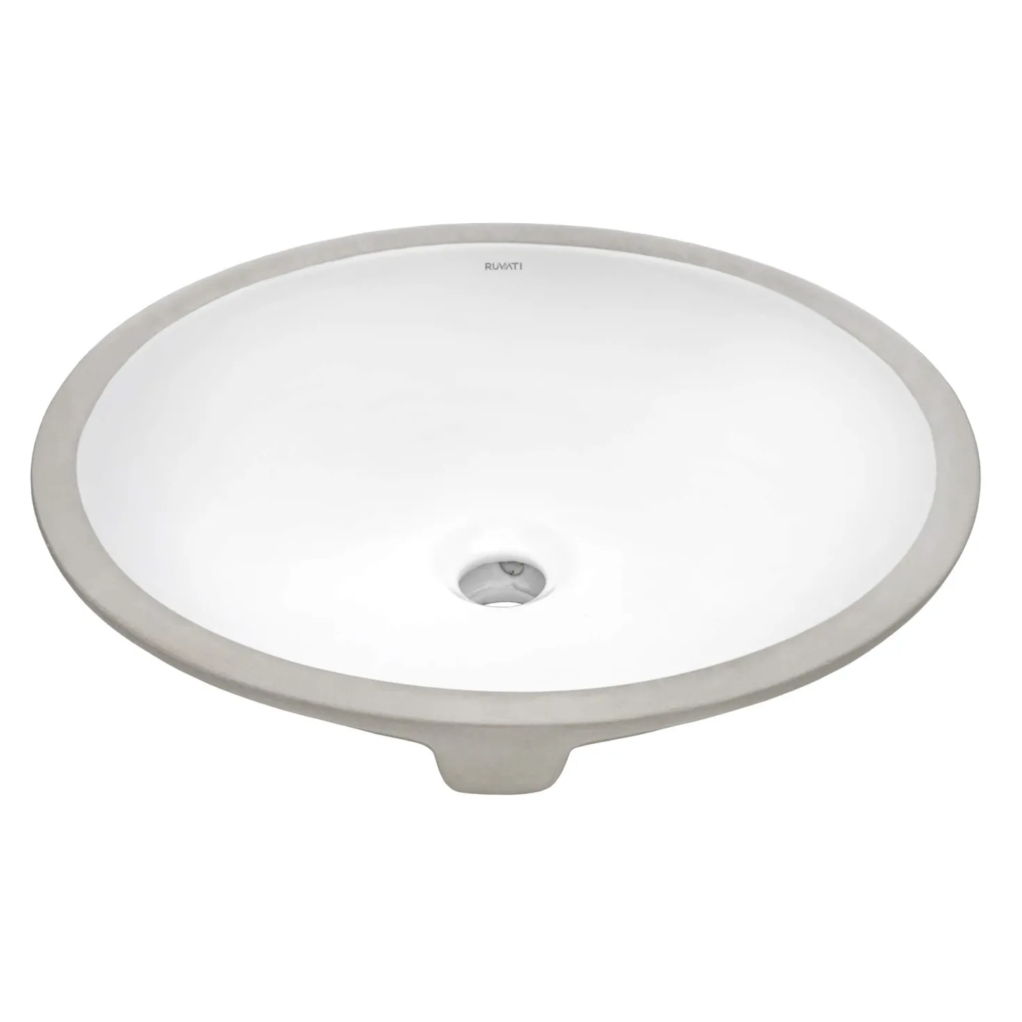 Ruvati 17" x 14" Oval Undermount Bathroom Sink in White