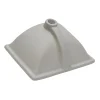 Ruvati 17" x 12" Rectangular Undermount Bathroom Sink in White