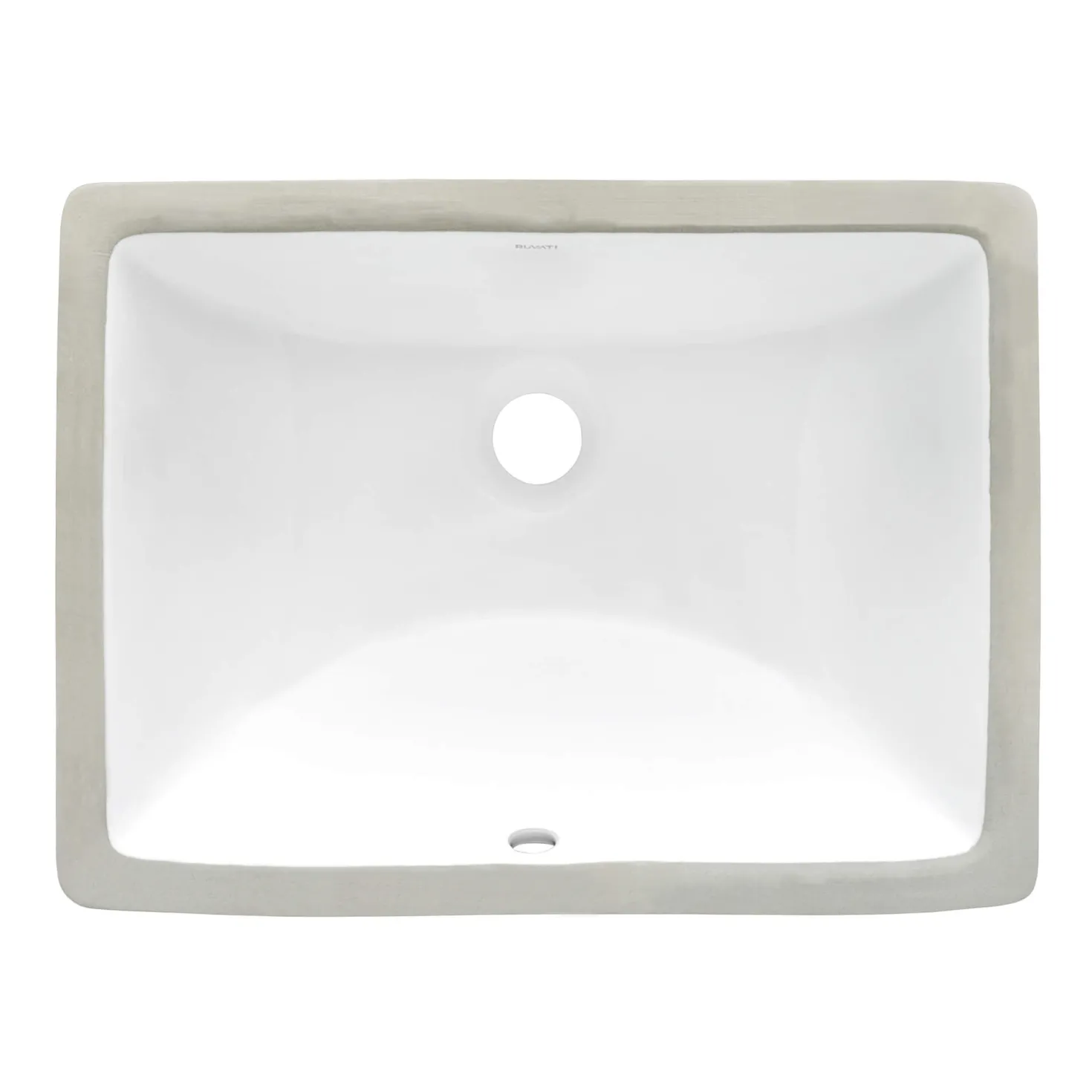 Ruvati 21" x 15" Rectangular Undermount Bathroom Sink in White