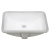 Ruvati 18.5" x 12" Rectangular Undermount Bathroom Sink in White
