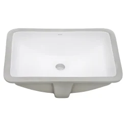Ruvati 18.5" x 12" Rectangular Undermount Bathroom Sink in White