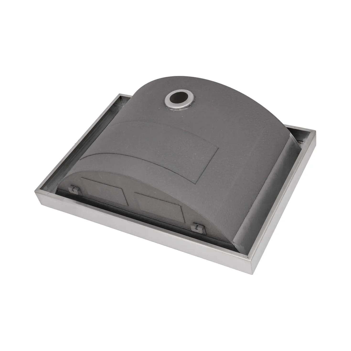 Ruvati 20 x 14" Semi-Recessed Topmount Brushed Stainless Steel Rectangular Bathroom Sink