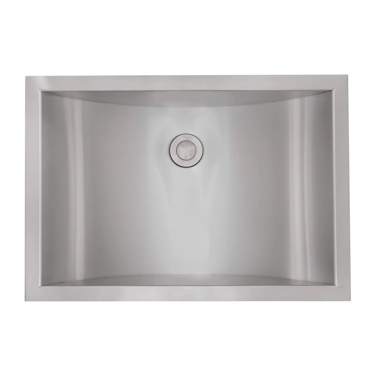 Ruvati 20 x 14" Semi-Recessed Topmount Brushed Stainless Steel Rectangular Bathroom Sink