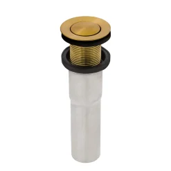 Ruvati 20 x 14" Semi-Recessed Topmount Brushed Golden Brass Rectangular Bathroom Sink