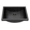 Ruvati 20 x 14" Semi-Recessed Topmount Gunmetal Stainless Steel Rectangular Bathroom Sink