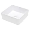 Ruvati 15" x 15" Square Bathroom Vessel Sink in White