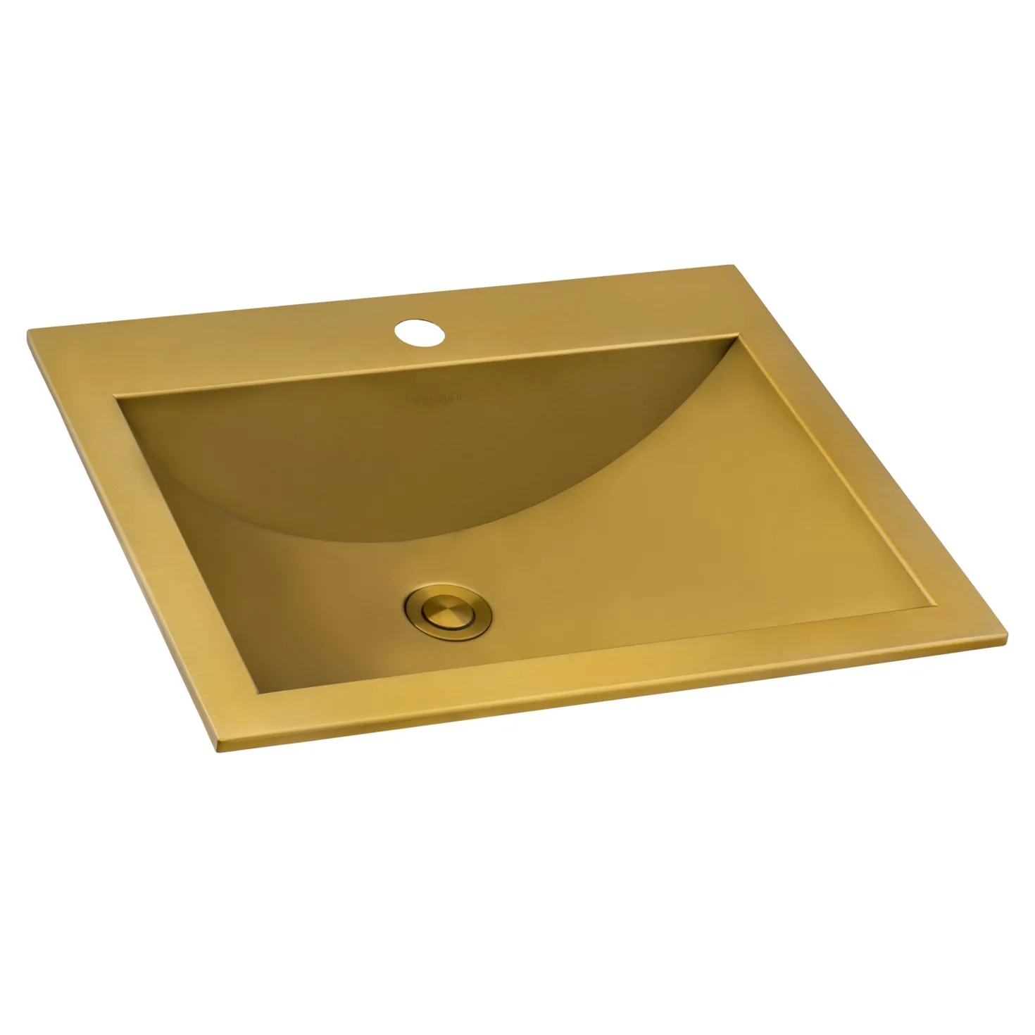 Ruvati 21" x 17" Topmount Brushed Gold Stainless Steel Bathroom Sink