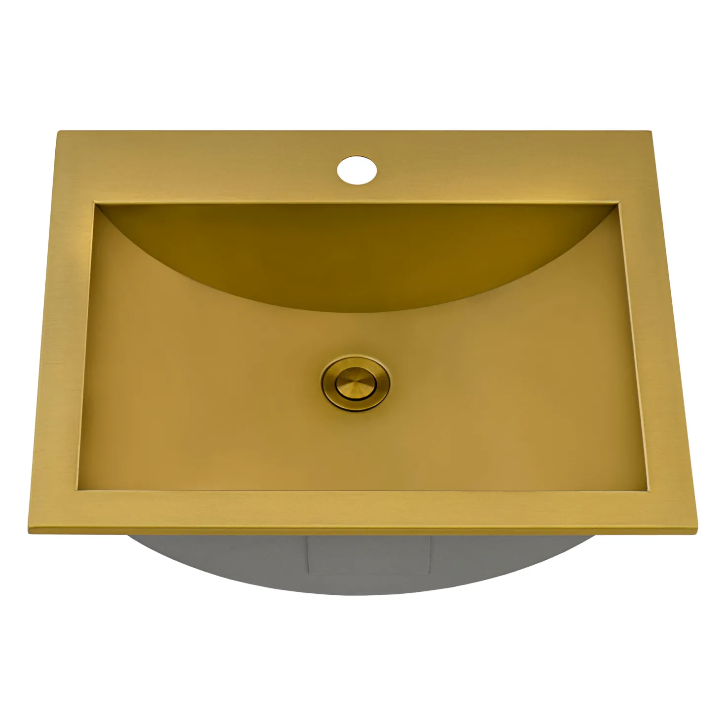 Ruvati 21" x 17" Topmount Brushed Gold Stainless Steel Bathroom Sink