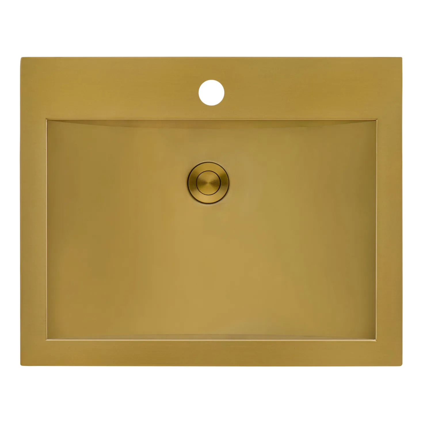 Ruvati 21" x 17" Topmount Brushed Gold Stainless Steel Bathroom Sink