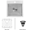 Ruvati 15 x 15" Topmount 16 Gauge Stainless Steel Single Bowl Bar Prep Sink