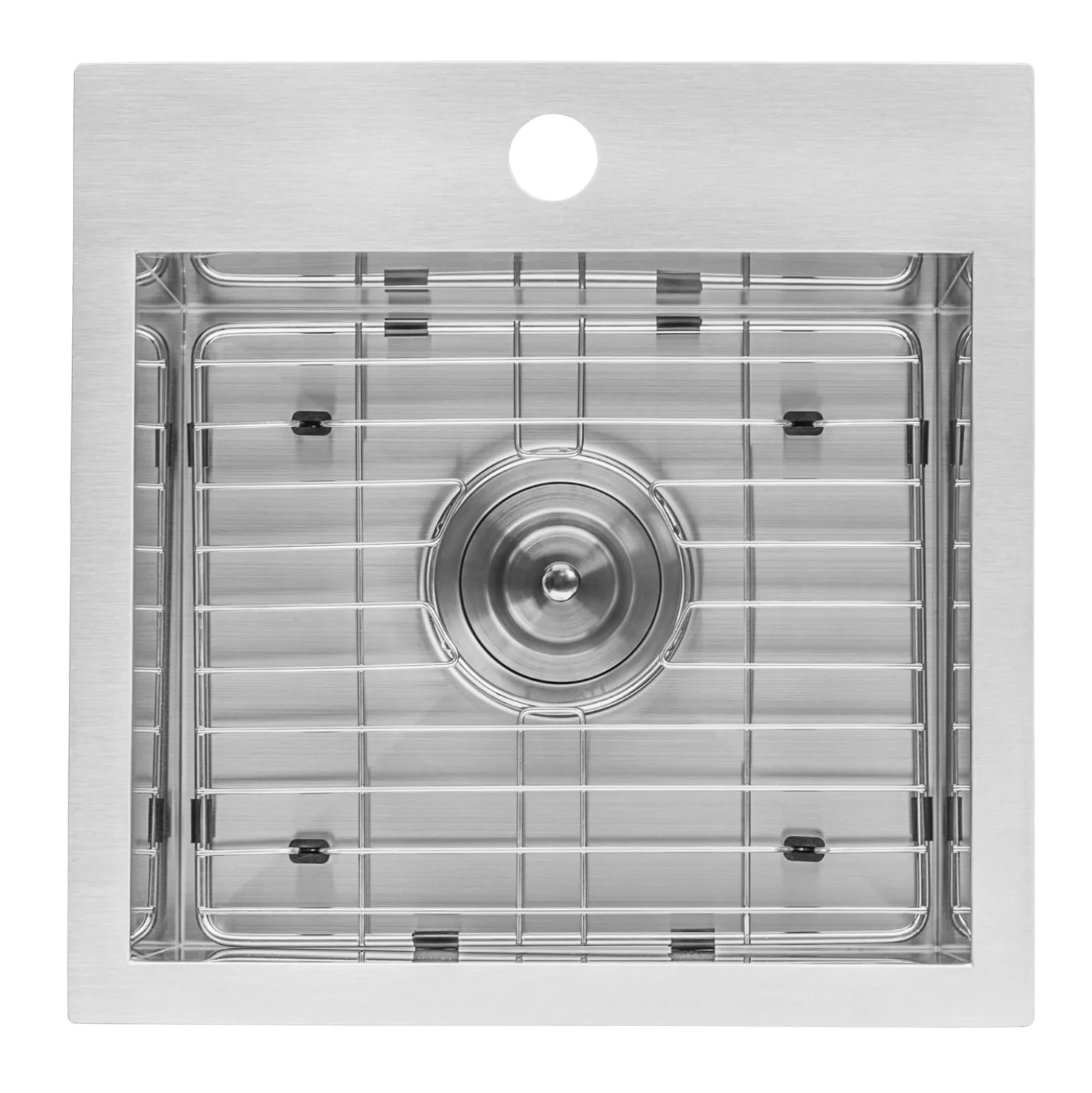 Ruvati 15 x 15" Topmount 16 Gauge Stainless Steel Single Bowl Bar Prep Sink