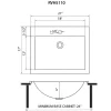 Ruvati 21" x 17" Topmount Gunmetal Stainless Steel Bathroom Sink
