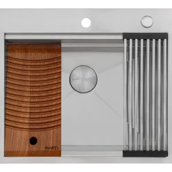 Ruvati 25" x 22" Topmount Laundry Workstation Sink 12" Deep with Washboard