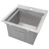 Ruvati 15" x 15" Topmount Marine Grade T-316 Stainless Workstation Outdoor Sink - RVQ5215