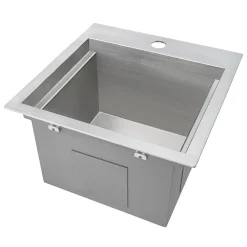 Ruvati 15" x 15" Topmount Marine Grade T-316 Stainless Workstation Outdoor Sink - RVQ5215