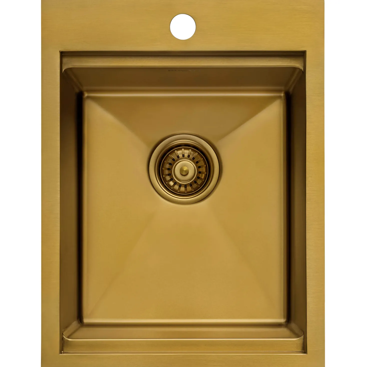 Ruvati 15" x 20" Topmount Matte Gold Stainless Steel Workstation Bar Sink