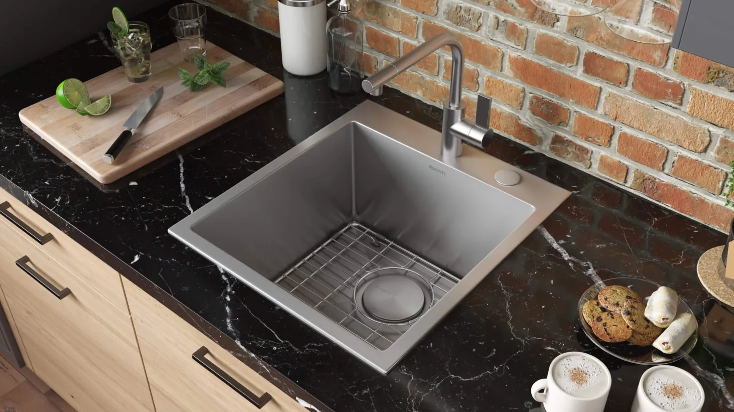 Ruvati 18" x 20" Topmount Prep Sink in 16 Gauge Stainless