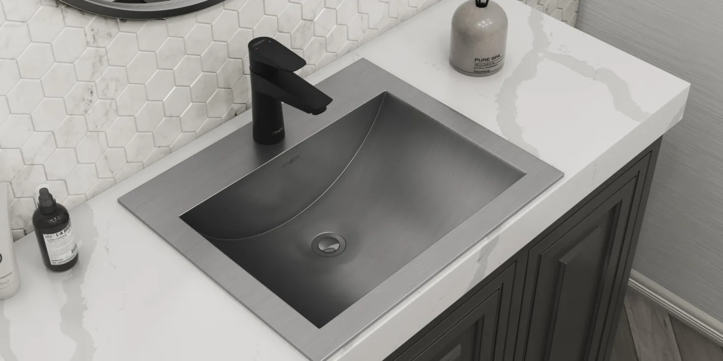 Ruvati 21" x 17" Topmount Stainless Steel Bathroom Sink