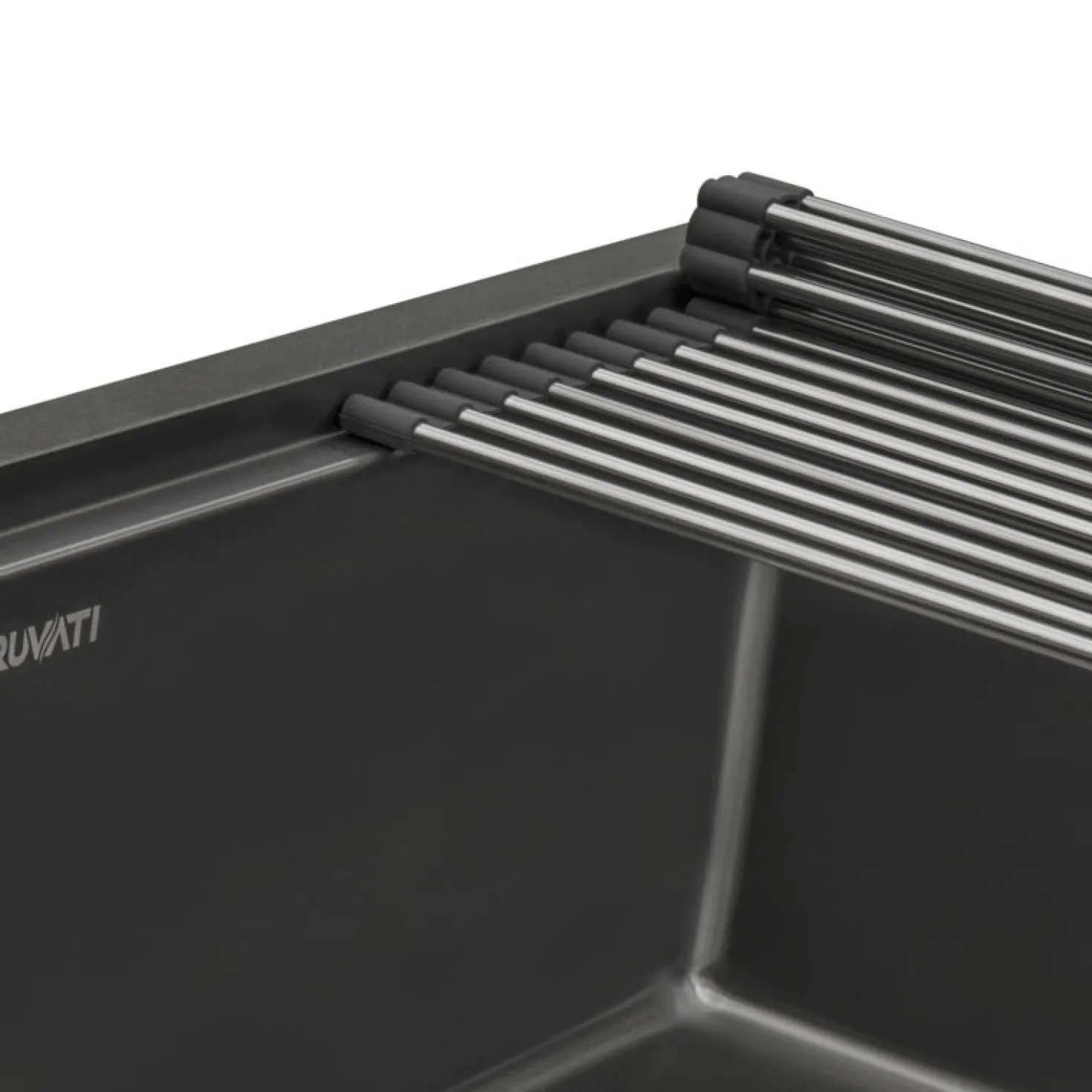 Ruvati 33" x 22" Topmount Workstation Gunmetal Stainless Kitchen Sink