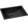 Ruvati 18" x 13" Undermount Gunmetal Rectangular Stainless Steel Bathroom Sink