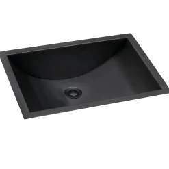 Ruvati 18" x 13" Undermount Gunmetal Rectangular Stainless Steel Bathroom Sink