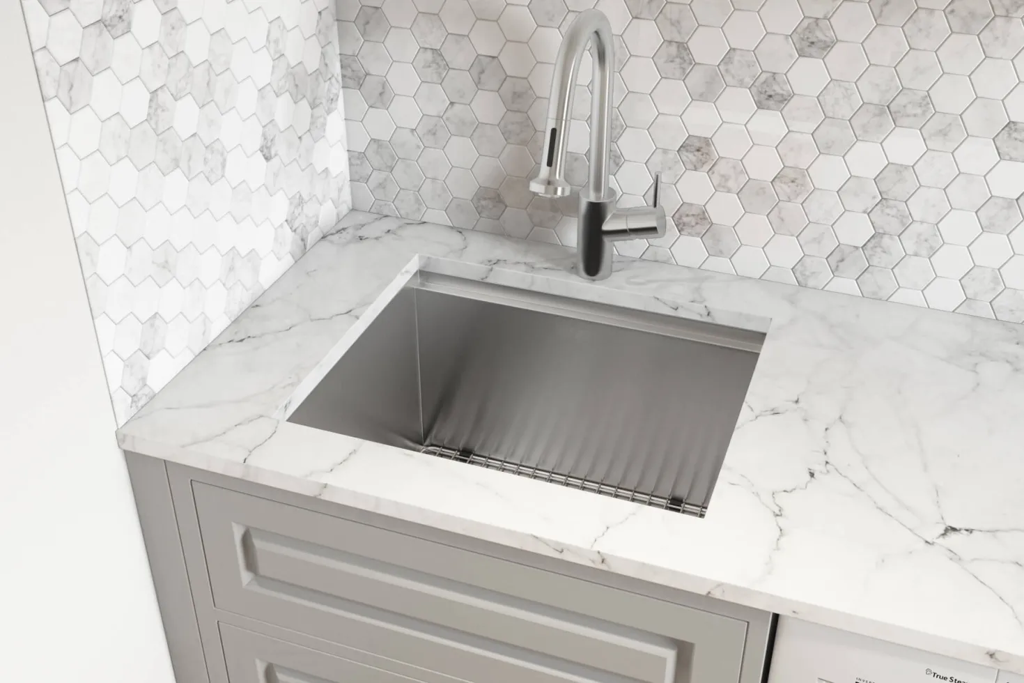 Ruvati 27" x 19" Undermount Laundry Utility Workstation Sink | 12" Deep