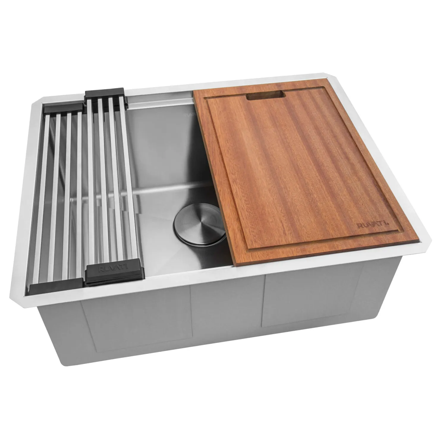 Ruvati 27" x 19" Undermount Laundry Utility Workstation Sink | 12" Deep