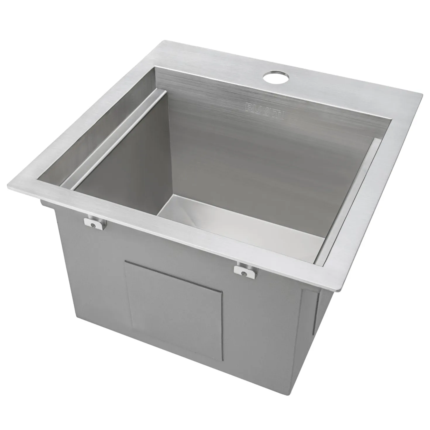 Ruvati 15 x 15" Workstation Drop-in Topmount 16 Gauge Stainless Steel Bar Prep RV Sink