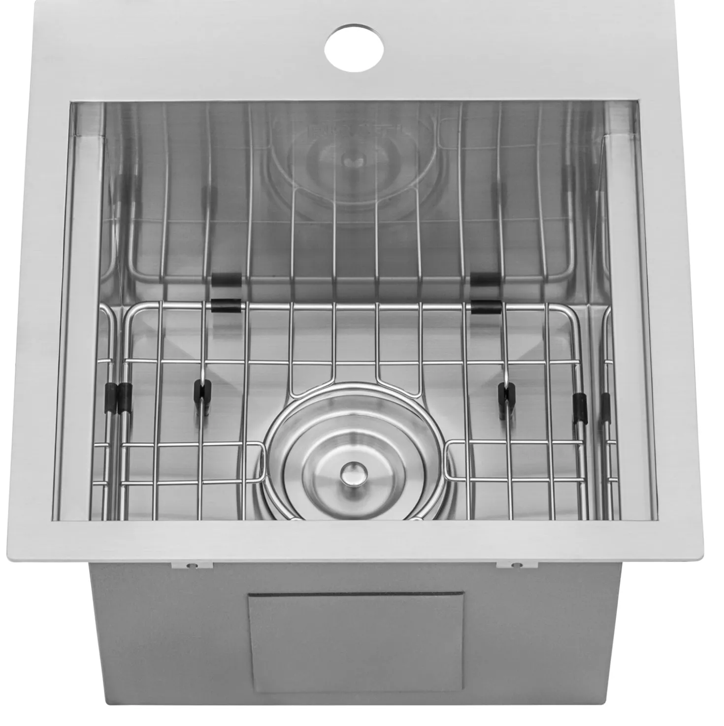 Ruvati 15 x 15" Workstation Drop-in Topmount 16 Gauge Stainless Steel Bar Prep RV Sink