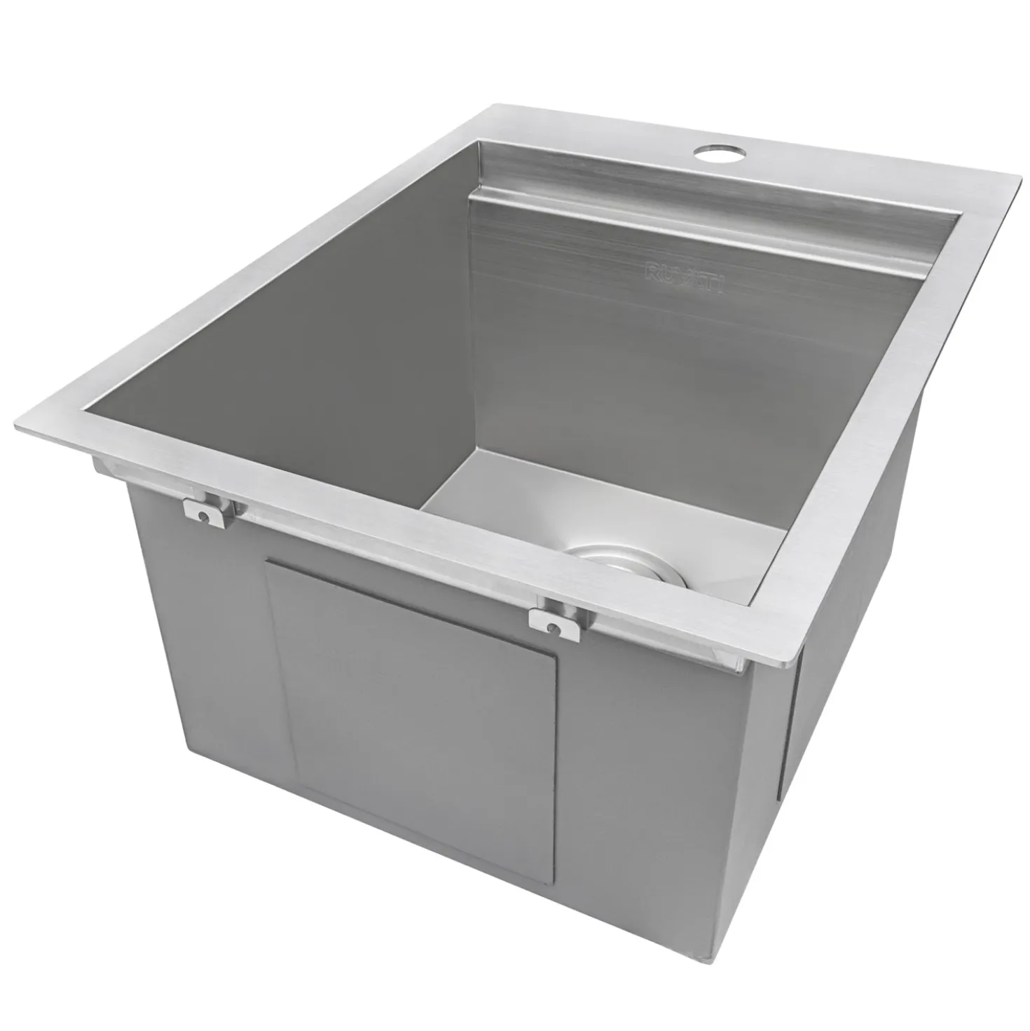 Ruvati 15 x 20" Workstation Drop-in Topmount 16 Gauge Stainless Steel Bar Prep RV Sink