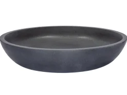 Shallow Round Vessel Sink in Lava Stone